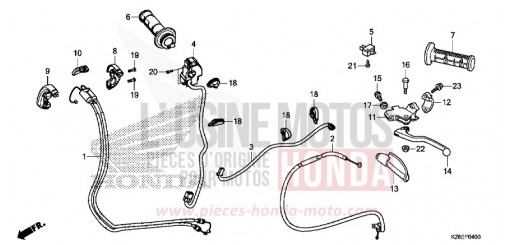 LEVIER DE GUIDON/COMMUTATEUR/CABLE CRF125FP de 2024